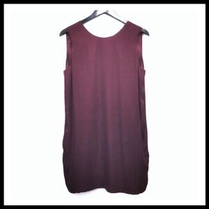 OAK + FORT Shift Dress in Wine